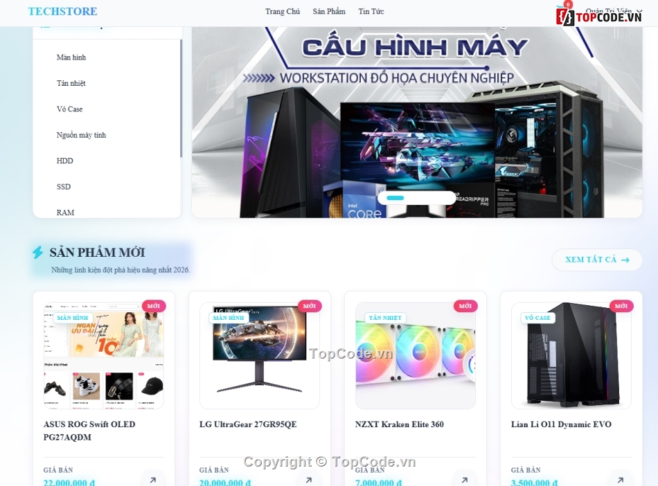 Web bán máy tính,Website bán linh kiện máy tính,Web bán linh kiện máy tính